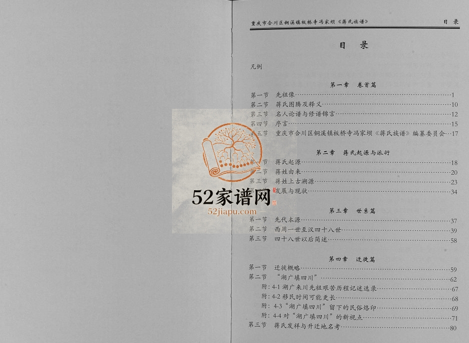 2016年修重庆市合川区铜溪镇板桥寺冯家坝蒋氏族谱 蒋姓电子版家谱下载