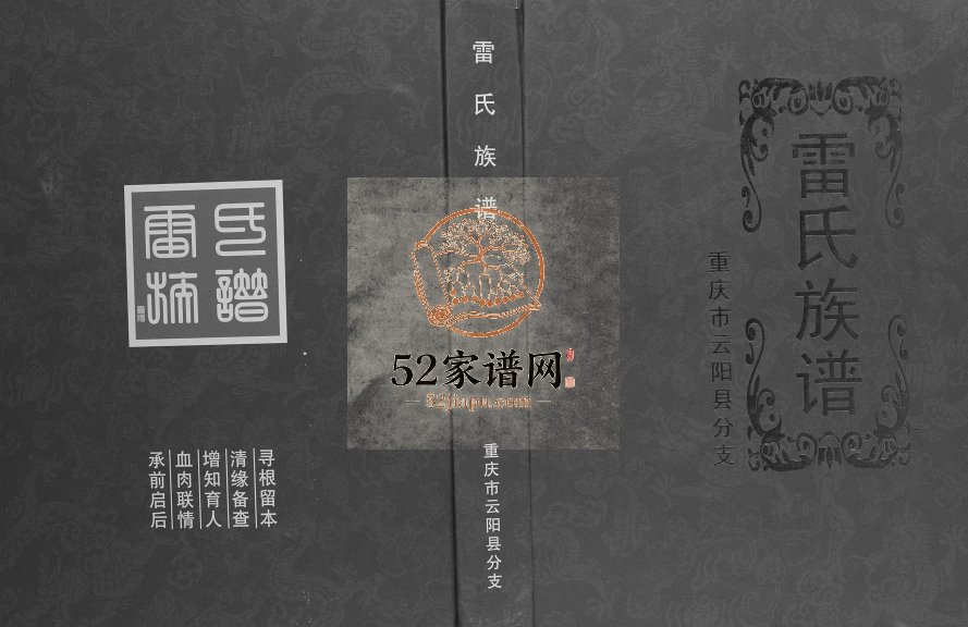 2017年修雷氏族谱.重庆市云阳县分支[五卷]四川雷姓电子版家谱下载