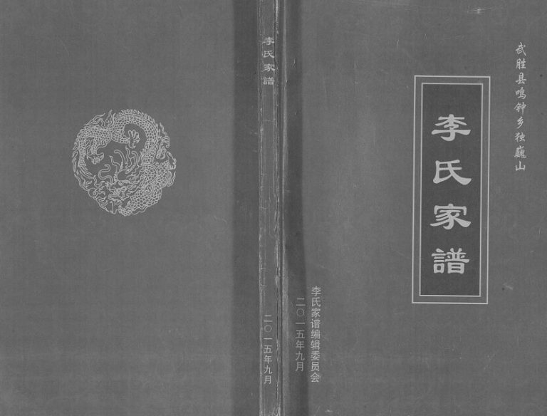 2015年修武胜县鸣钟乡独巍山李氏家谱 四川李姓电子版族谱下载