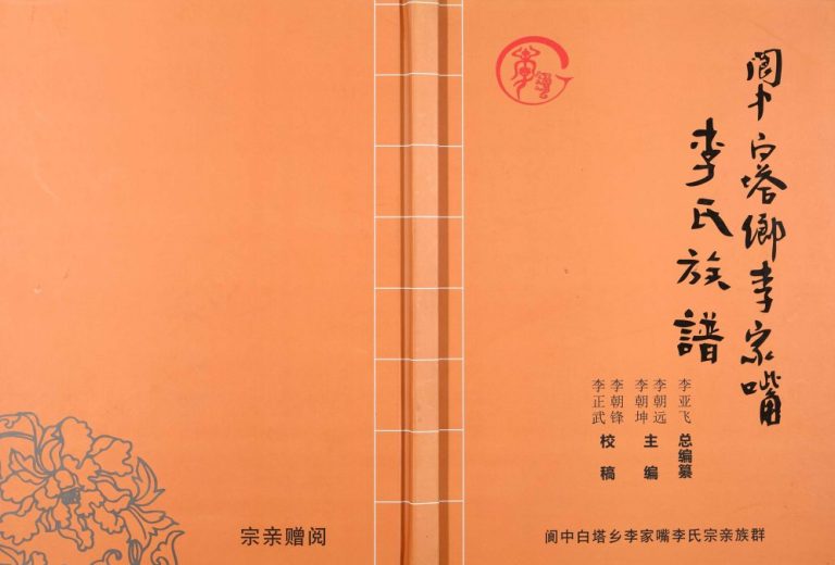 2017年修阆中白塔乡李家嘴李氏族谱 四川李姓电子版家谱下载