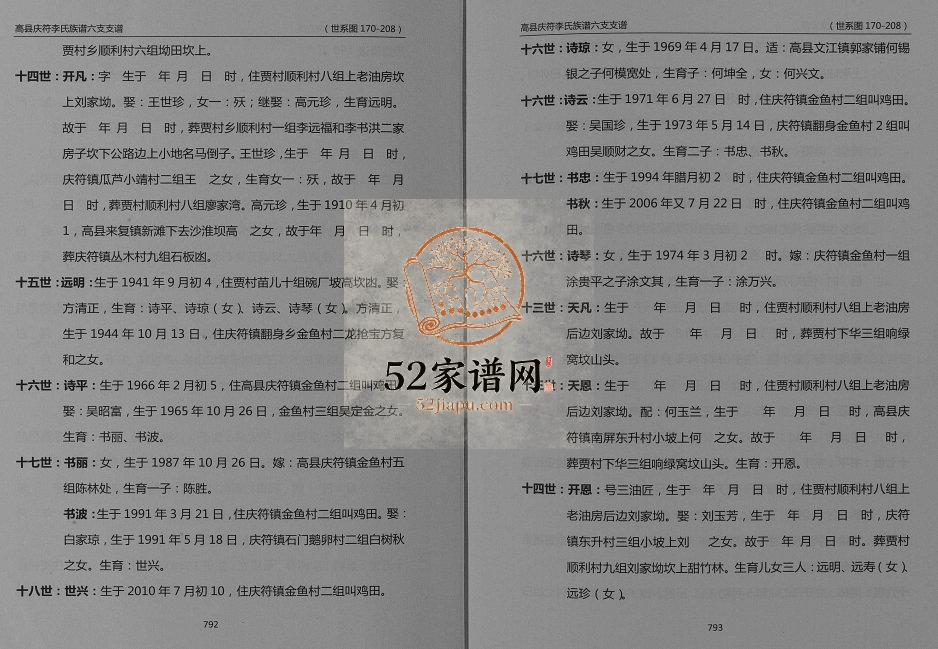 2016年高县庆符李氏族谱续修 四川李姓电子版家谱下载