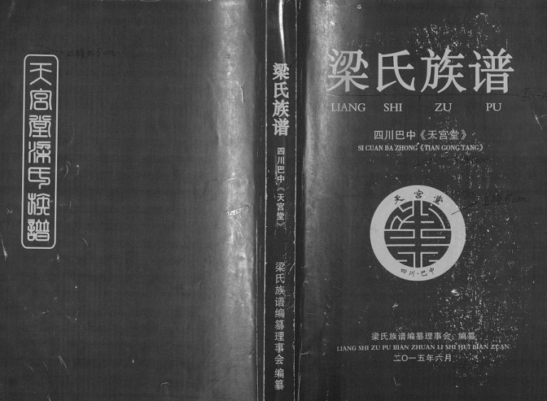 2015年修梁氏族谱[不分卷]四川巴中 旺苍 南江 巴州区天宫堂梁姓电子版家谱下载