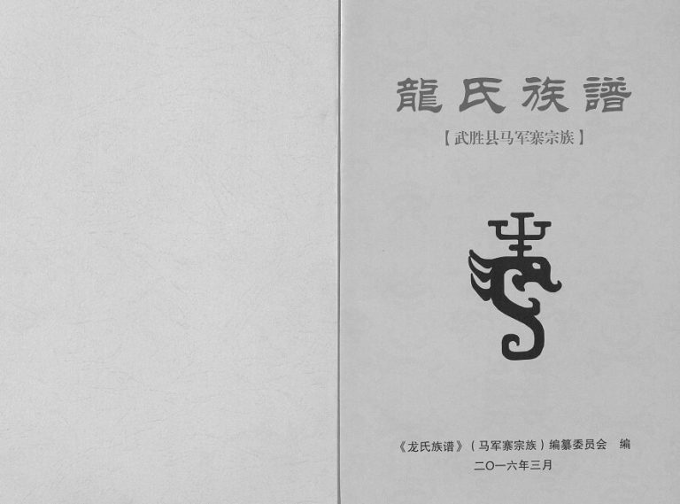 2016年修龙氏族谱武胜县马军寨宗族 四川龙姓电子版家谱下载