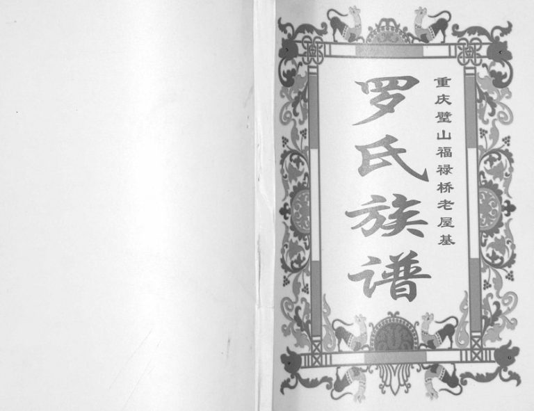 2007年修重庆璧山福禄桥老屋基罗氏族谱 四川罗姓电子版家谱下载