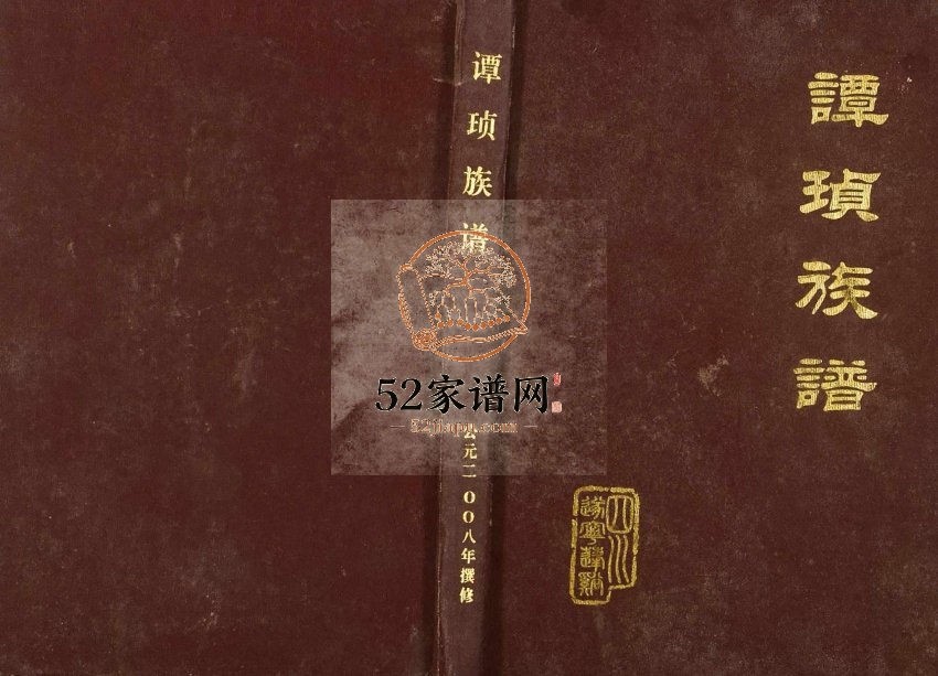 2008年修谭瑱族谱 四川遂宁谭氏电子版家谱下载