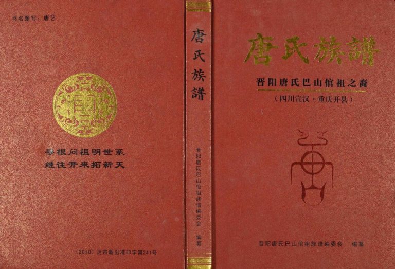 2010年修唐氏族谱晋阳唐氏巴山倌祖之裔 四川宣汉 重庆 开州区唐姓电子版家谱下载