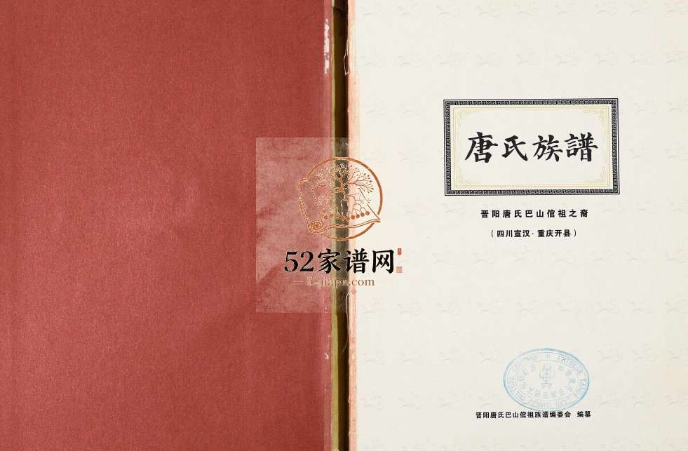 2010年修唐氏族谱晋阳唐氏巴山倌祖之裔 四川宣汉 重庆 开州区唐姓电子版家谱下载