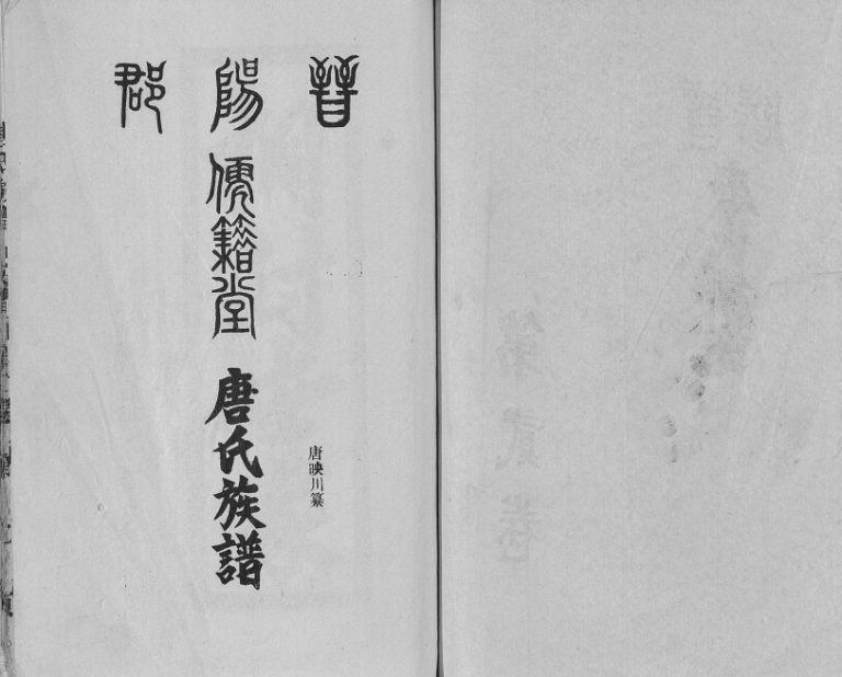 1997年修晋阳郡唐氏族谱[4卷]四川宣汉儒籍堂唐姓电子版家谱下载