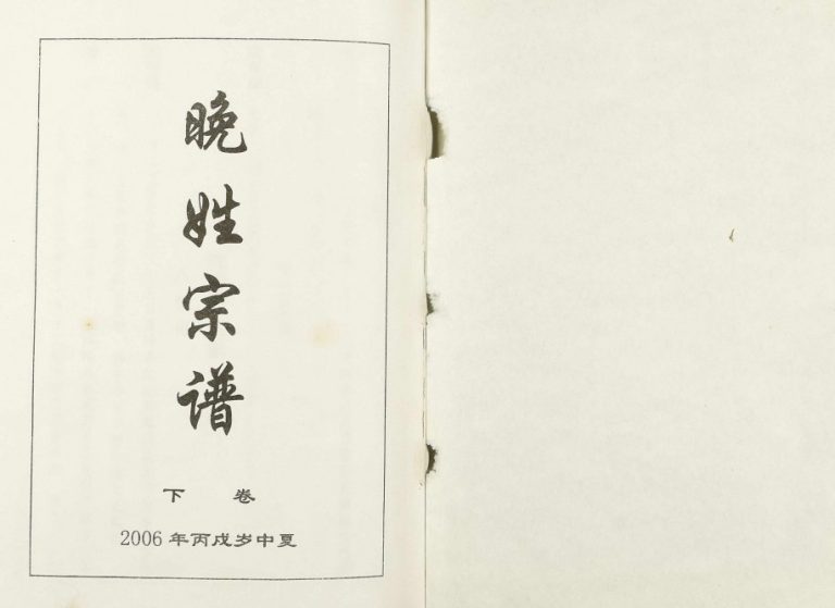 2006年修晚姓宗谱 四川叙永晚氏电子版族谱下载