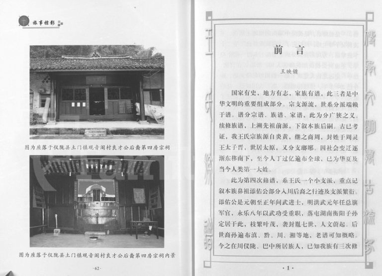 2014年四修王氏家谱湖南衡阳徙川王氏 四川仪陇 巴中王姓电子版族谱下载