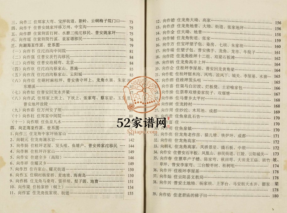 2006年修向氏族谱 四川云阳河南堂向姓电子版家谱下载