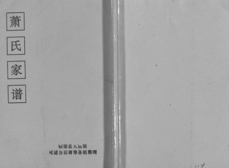 2002年重修萧氏家谱[不分卷]四川重庆 铜梁萧姓电子版族谱下载