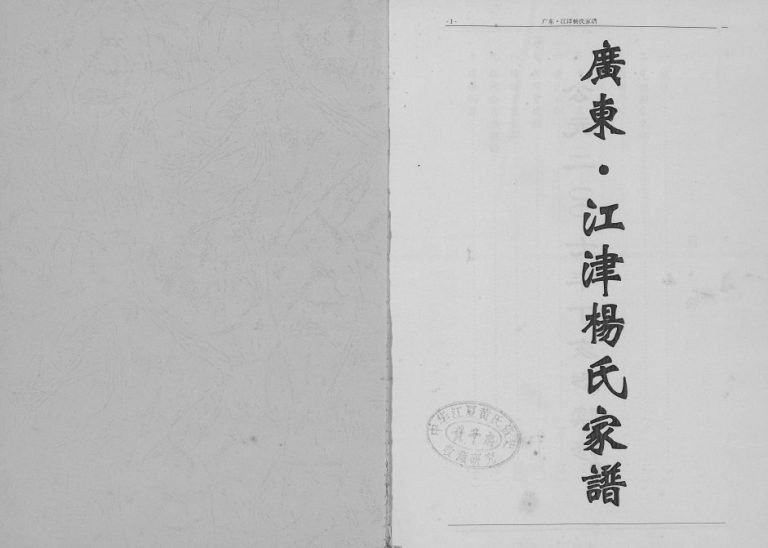 2008年修广东江津杨氏家谱 重庆杨姓电子版族谱下载