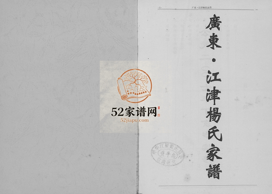 2008年修广东江津杨氏家谱 重庆杨姓电子版族谱下载