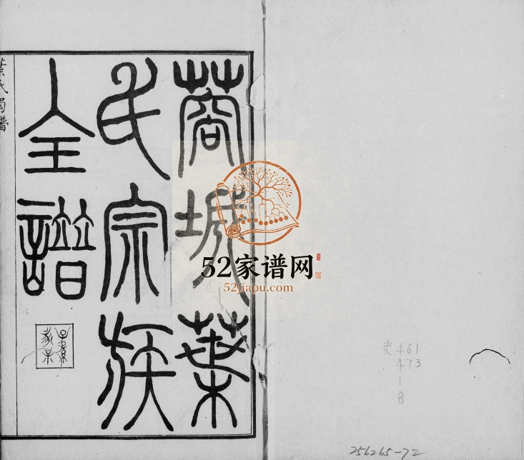 1913年修叶氏宗族全谱[8卷]四川成都叶氏蜀谱电子版族谱下载
