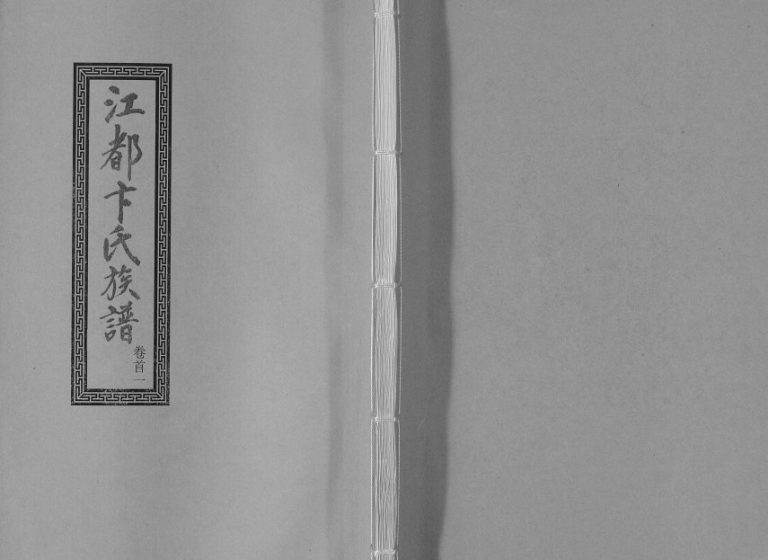 1830年修江都卞氏族谱[24卷首4卷]江苏卞姓电子版家谱下载