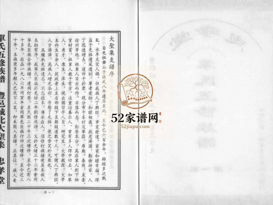 2014年忠孝堂单氏五修族谱丰县城北四十五里大圣集宗支[3卷]江苏单姓电子版家谱下载