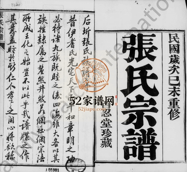 1919年修后圻张氏族谱[10卷]江苏武进百忍堂张姓电子版族谱下载