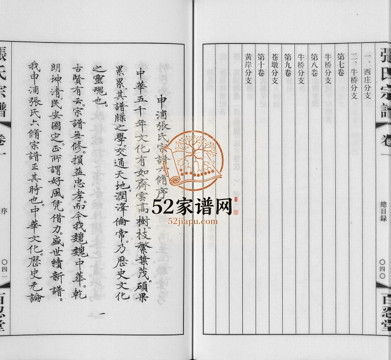 2017年修申浦张氏宗谱[10卷]江苏江阴百忍堂张姓电子版族谱下载