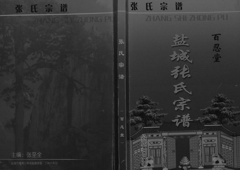 2006年修盐城张氏宗谱[不分卷]江苏百忍堂张姓电子版族谱下载