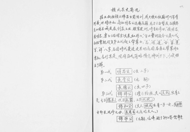 2017年修张氏家史简况 江苏浦口百忍堂张姓电子版族谱下载