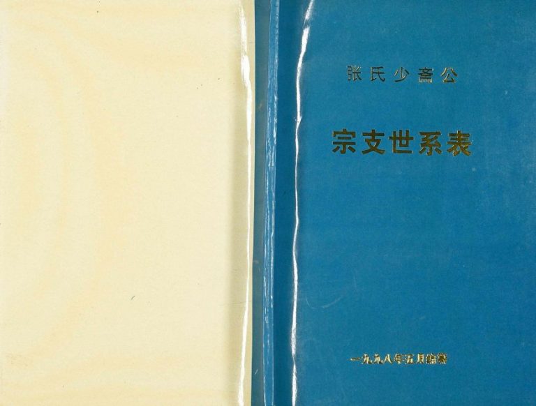 1998年修张氏少斋公宗支世系表 江苏扬州张姓电子版族谱下载