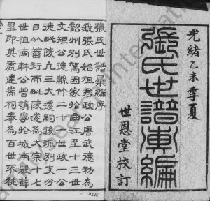 1895年修张氏族谱汇编[34卷]江苏武进 江阴 河北世恩堂张姓电子版家谱下载