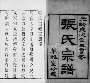 1901年修梁溪张氏宗谱[16卷]江苏无锡萃雅堂张姓电子版族谱下载