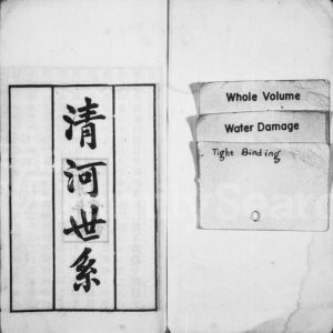 1919年修张氏清河世系 江苏吴江张姓电子版族谱下载
