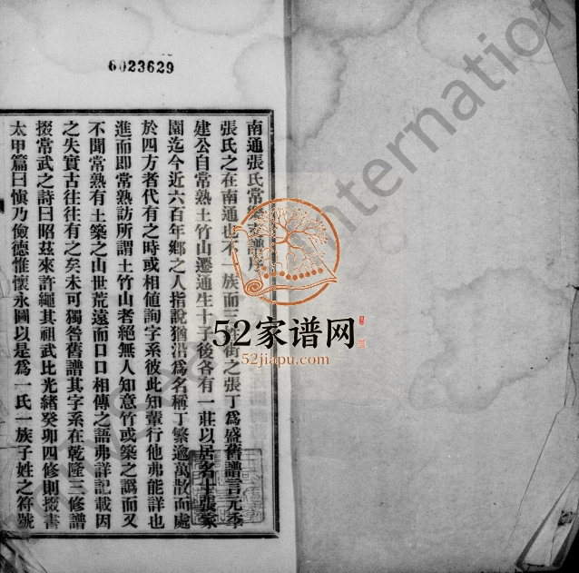 1921年修南通张氏常乐支谱[1卷]江苏张姓电子版族谱下载