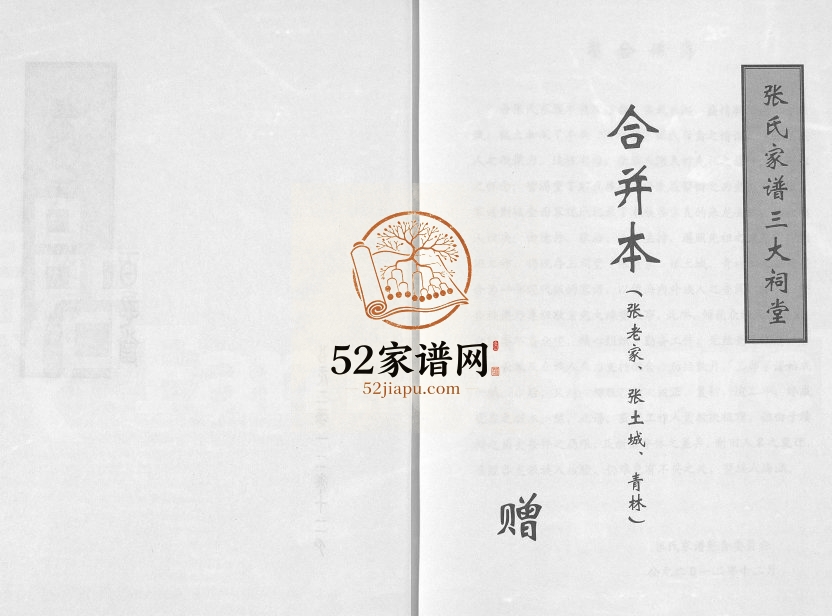 2013年修丰县张氏家谱三大祠堂合并本(张老家, 张土城, 青林)百忍堂 电子版族谱下载