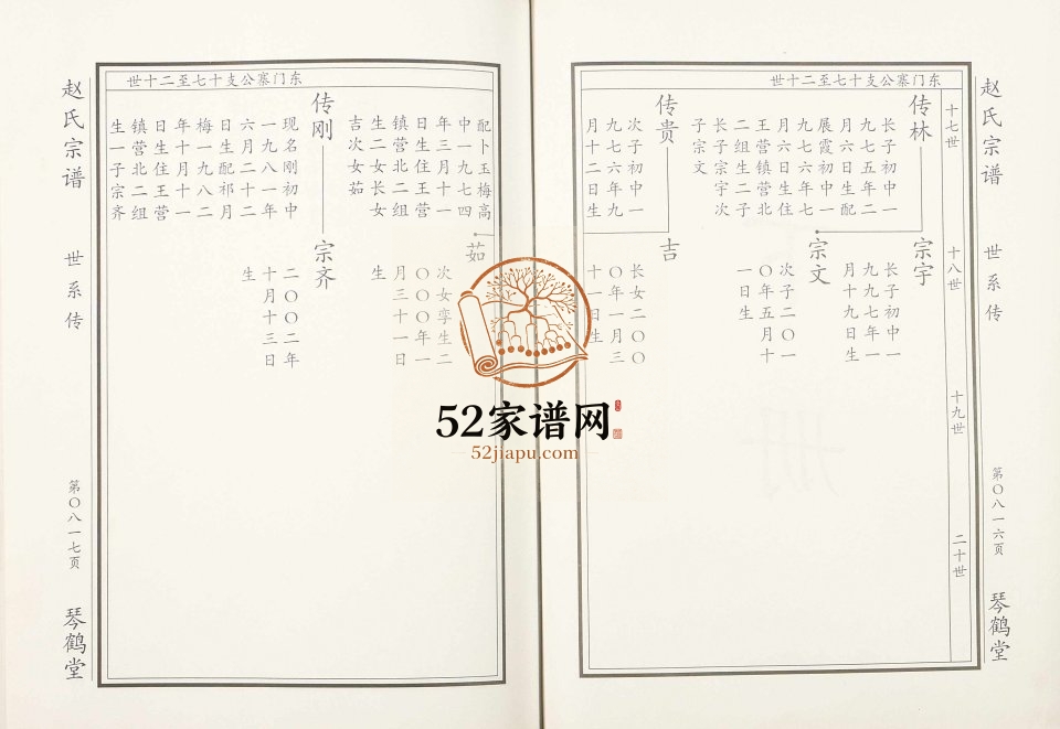1926年修琴鹤堂赵氏宗谱江苏淮安分支[五卷]赵姓电子版族谱下载