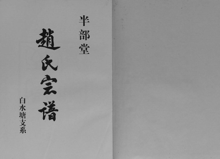 2004年修赵氏宗谱白水塘支系[上下册]江苏宝应半部堂赵姓电子版族谱下载