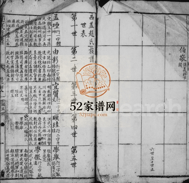 西盖赵氏族谱[残存卷1]江苏武进赵姓电子版家谱下载