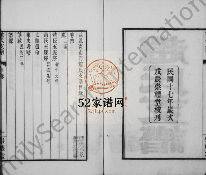 1928年修赵氏支谱[6卷首1卷]江苏武进赵姓电子版族谱下载