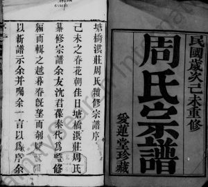 1919年塘桥洪庄周氏续修宗谱[12卷首1卷]江苏武进爱莲堂周姓电子版族谱下载