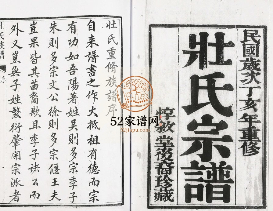 1947年重修壮氏族谱 江苏丹徒辛丰镇 丹阳惇叙堂壮姓电子版家谱下载