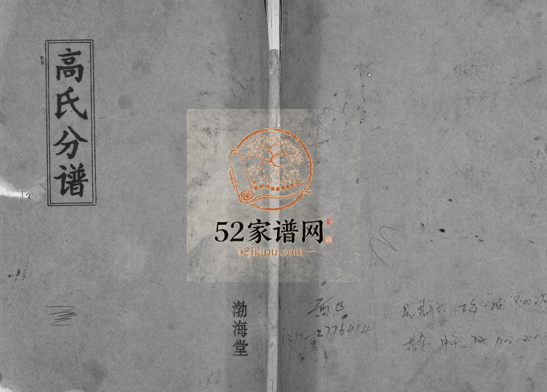 1996年修高氏分谱[不分卷]江苏建湖渤海堂高姓电子版族谱下载