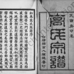 1921年修如皋高氏宗谱[17卷首1卷]江苏高姓电子版族谱下载
