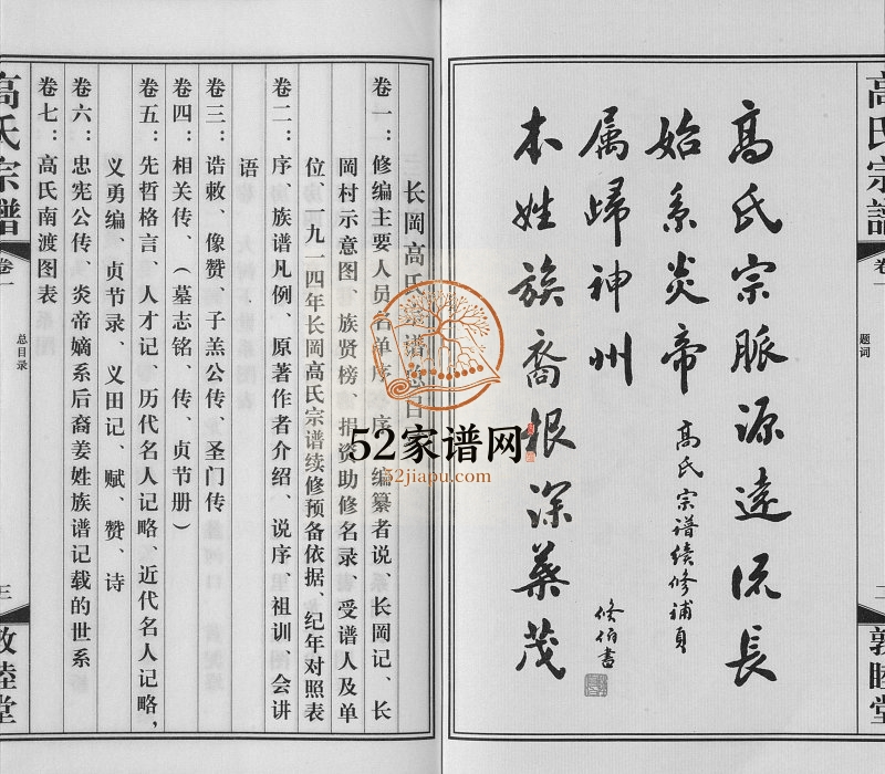 2017年修长岗高氏宗谱[11卷]江苏无锡敦睦堂高姓电子版族谱下载