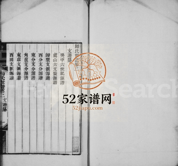 归氏世谱 江苏常熟 吴中归姓电子版族谱下载
