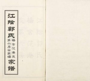 2008年修江阴郭氏杨舍范港支第六房安家坝家谱 江苏 如皋郭姓电子版族谱下载