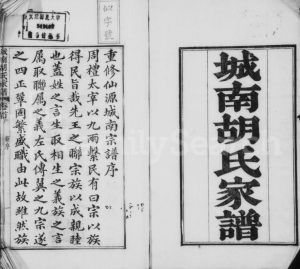 1852年修城南胡氏家谱[16卷首1卷]江苏吴中胡姓电子版族谱下载