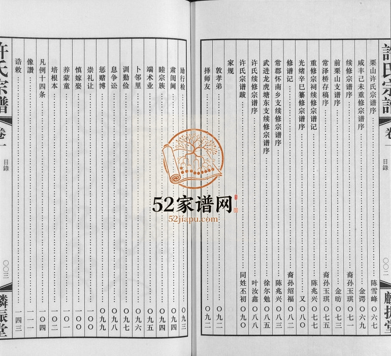2017年续修暨阳许氏麟振堂宗谱[8卷]江苏常州许姓电子版族谱下载