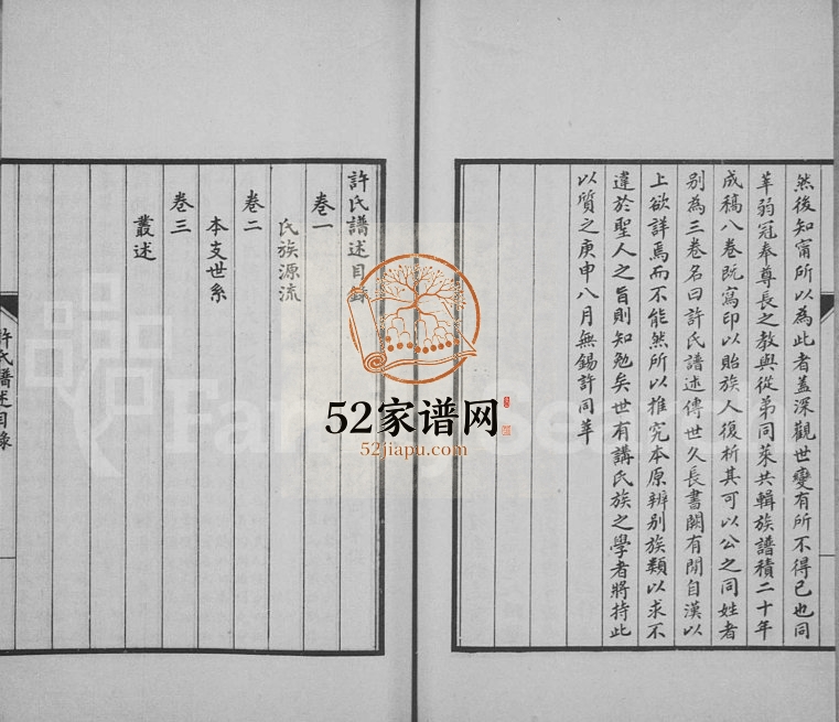 1920年修许氏谱录[3卷]江苏无锡许姓电子版族谱下载