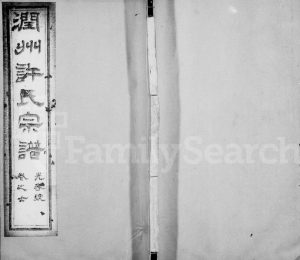 1909年修润州开沙许氏宗谱[10卷]江苏镇江许姓电子版族谱下载