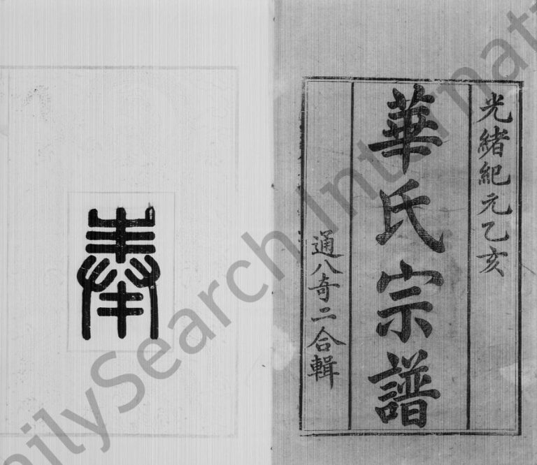 1875年修华氏通八奇二宗谱[8卷首1卷]江苏无锡华姓电子版族谱下载