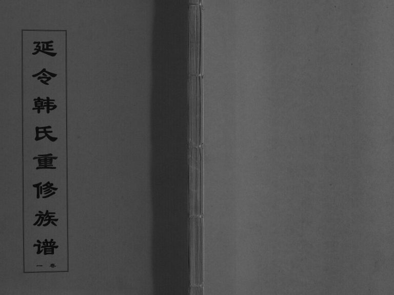 1891年延令韩氏重修族谱[8卷]江苏泰州韩姓电子版家谱下载