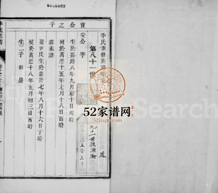 1925年季氏重修族谱[6卷]江苏镇江敦让堂季姓电子版家谱下载