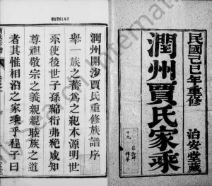 1929年修润州开沙贾氏宗谱[12卷]江苏镇江治安堂贾姓电子版族谱下载